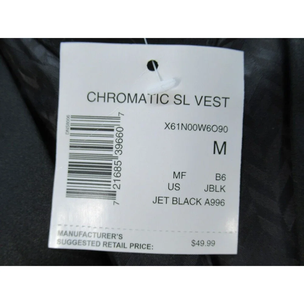G By Guess Chromatic Suit Vest Men's Medium Black with Pockets Cotton